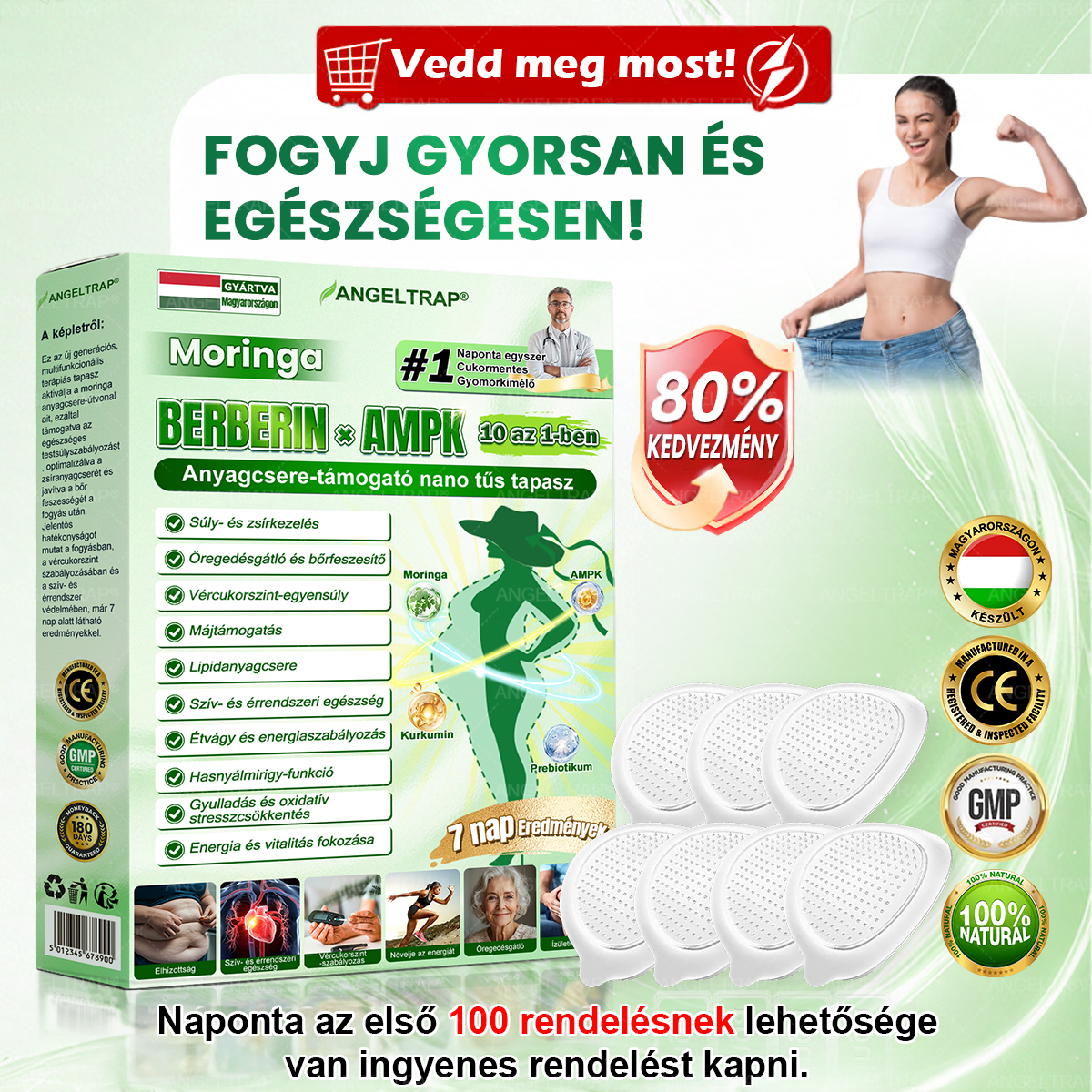 🛡️ANGELTRAP® 𝗠𝗼𝗿𝗶𝗻𝗴𝗮 × 𝗕𝗲𝗿𝗯𝗲𝗿𝗶𝗻𝗲 × 𝗔𝗠𝗣𝗞 𝟭𝟬-𝗶𝗻-𝟭 𝗠𝗲𝘁𝗮𝗯𝗼𝗹𝗶𝗰 𝗦𝘂𝗽𝗽𝗼𝗿𝘁 𝗡𝗮𝗻𝗼 𝗠𝗶𝗰𝗿𝗼𝗻𝗲𝗲𝗱𝗹𝗲 𝗣𝗮𝘁𝗰𝗵 🇭🇺 (𝐍𝐚𝐩𝐨𝐧𝐭𝐚 𝐜𝐬𝐚𝐤 𝐞𝐠𝐲𝐬𝐳𝐞𝐫, 𝐥𝐚́𝐭𝐡𝐚𝐭𝐨́ 𝐯𝐚́𝐥𝐭𝐨𝐳𝐚́𝐬𝐨𝐤 𝐦𝐚́𝐫 𝟕 𝐧𝐚𝐩 𝐚𝐥𝐚𝐭𝐭)  ✅ 𝐄𝐥𝐡𝐢́𝐳𝐚́𝐬𝐫𝐚,  𝐜𝐮𝐤𝐨𝐫𝐛𝐞𝐭𝐞𝐠𝐬𝐞́𝐠𝐫𝐞, 𝐚𝐥𝐯𝐚́𝐬𝐢 𝐚𝐩𝐧𝐨𝐞́𝐫𝐚, 𝐢́𝐳𝐮̈𝐥𝐞𝐭𝐢 𝐩𝐫𝐨𝐛𝐥𝐞́𝐦𝐚́𝐤𝐫𝐚 𝐞́𝐬 𝐦𝐞́𝐠 𝐬𝐨𝐤 𝐦𝐚́𝐬𝐫𝐚